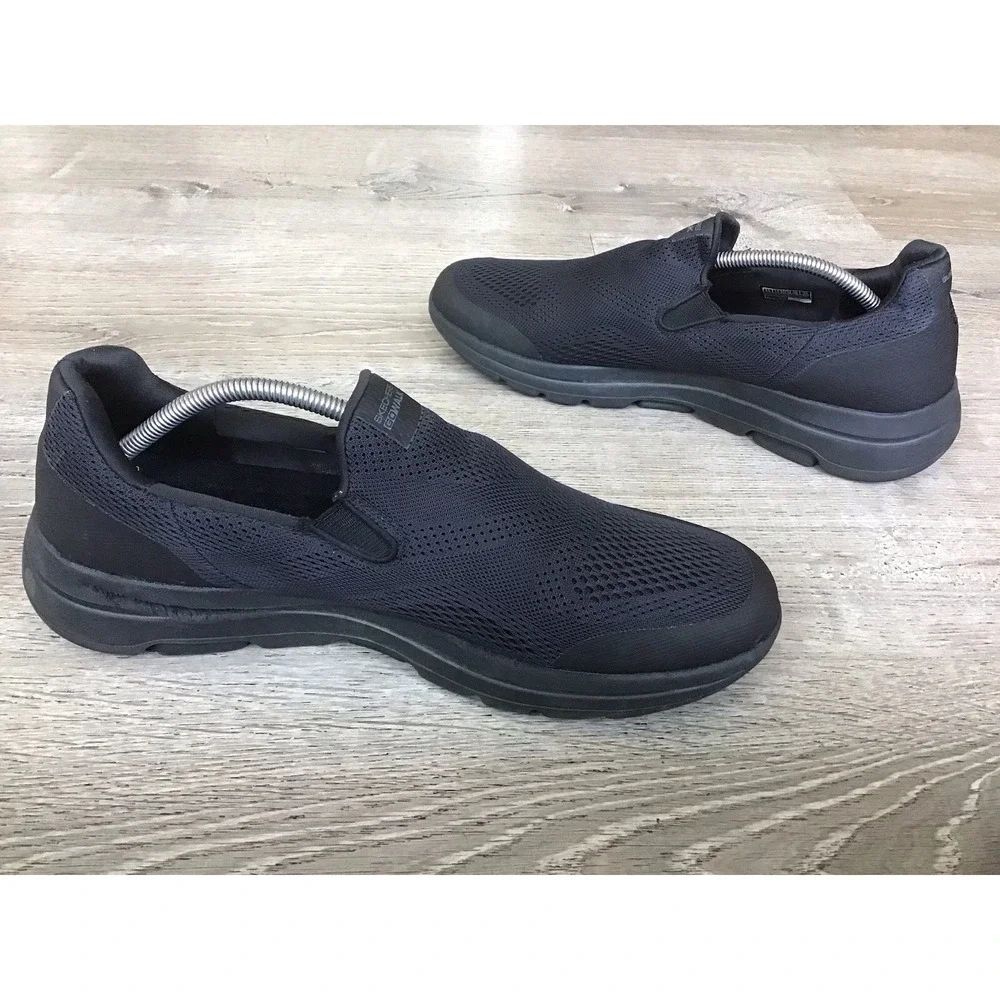 Skechers Shoes Mens 12 Ultra Go GOwalk 5 Quadplex Slip On Sneakers 216039 Black